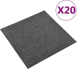 vidaXL Podłogowe płytki dywanowe, 20 szt., 5 m, 50x50 cm, antracytowe 1
