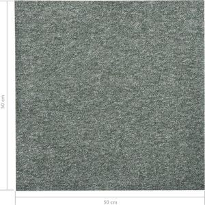 vidaXL Podłogowe płytki dywanowe, 20 szt., 5 m, 50x50 cm, zielone 7