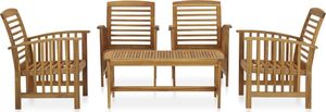 vidaXL 5-częściowy zestaw wypoczynkowy do ogrodu, lite drewno akacjowe 2