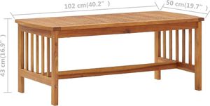 vidaXL 5-częściowy zestaw wypoczynkowy do ogrodu, lite drewno akacjowe 8