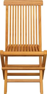 vidaXL Krzesła ogrodowe, antracytowe poduszki, 4 szt., drewno tekowe 4