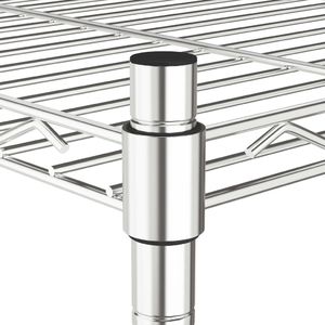 vidaXL 5-poziomowy regał na kółkach 75x35x155 cm chrom 250 kg 5