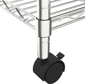 vidaXL 5-poziomowy regał na kółkach 75x35x155 cm chrom 250 kg 6