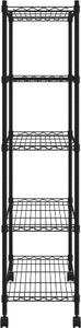 vidaXL 5-poziomowy regał na kółkach 75x35x155 cm czarny 250 kg 4