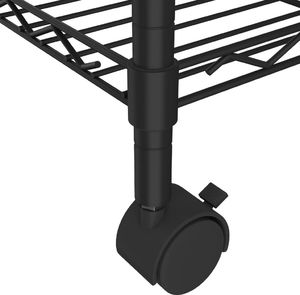 vidaXL 5-poziomowy regał na kółkach 75x35x155 cm czarny 250 kg 6