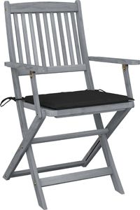 vidaXL VidaXL Składane krzesła ogrodowe, 6 szt., poduszki, drewno akacjowe 3