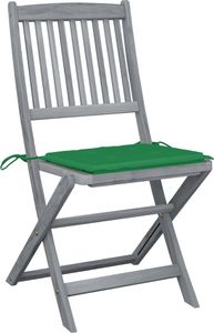 vidaXL VidaXL Składane krzesła ogrodowe, 6 szt., poduszki, drewno akacjowe 1