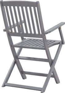 vidaXL VidaXL Składane krzesła ogrodowe, 6 szt., poduszki, drewno akacjowe 7