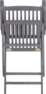 vidaXL VidaXL Składane krzesła ogrodowe, 6 szt., poduszki, drewno akacjowe 8