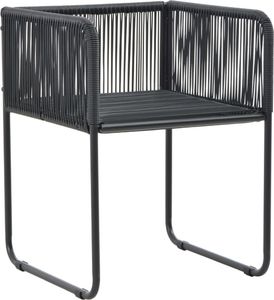 vidaXL VidaXL 5-częściowy zestaw mebli ogrodowych rattan PVC, czarny 5