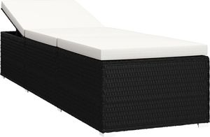 vidaXL 3-częściowy zestaw leżaki ze stolikiem polirattan czarne VidaXL 5