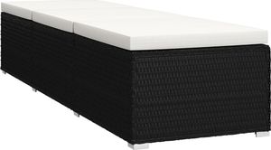 vidaXL 3-częściowy zestaw leżaki ze stolikiem polirattan czarne VidaXL 6
