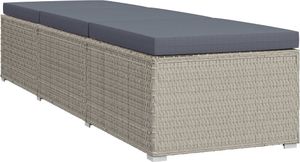 vidaXL 3-częściowy zestaw leżaki ze stolikiem polirattan szare VidaXL 5