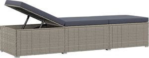 vidaXL 3-częściowy zestaw leżaki ze stolikiem polirattan szare VidaXL 8