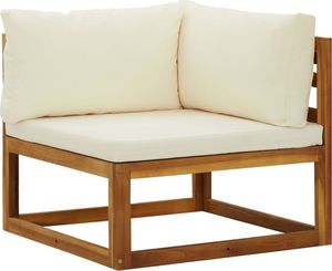 vidaXL Moduły sofy narożnej z poduszkami 2 szt. kremowe VidaXL 2