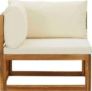 vidaXL Moduły sofy narożnej z poduszkami 2 szt. kremowe VidaXL 3