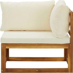 vidaXL Moduły sofy narożnej z poduszkami 2 szt. kremowe VidaXL 4