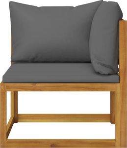 vidaXL 3-osobowa sofa ogrodowa z poduszkami, lite drewno akacjowe 4