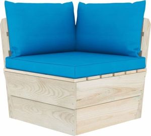 vidaXL VidaXL Ogrodowa sofa narożna z palet z poduszkami, impregnowany świerk 1