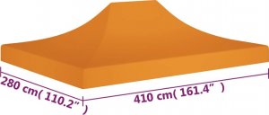 vidaXL VidaXL Dach do namiotu imprezowego, 4 x 3 m, pomarańczowy, 270 g/m 5