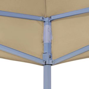 vidaXL  Dach namiotu imprezowego, 3 x 3 m, beżowy, 270 g/m 4