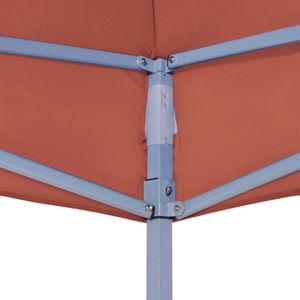 vidaXL Dach namiotu imprezowego, 3 x 3 m, terakota, 270 g/m 4