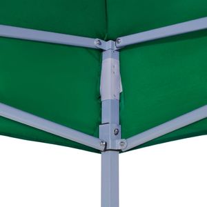 vidaXL Dach namiotu imprezowego, 3 x 3 m, zielony, 270 g/m 4
