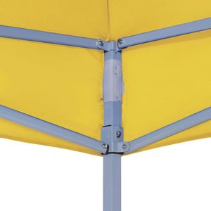 vidaXL VidaXL Dach namiotu imprezowego, 3 x 3 m, żółty, 270 g/m 4