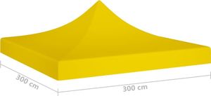 vidaXL VidaXL Dach namiotu imprezowego, 3 x 3 m, żółty, 270 g/m 5