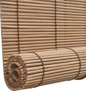 vidaXL Bambusowe rolety 2 szt. 150 x 220 cm brązowe VidaXL 5
