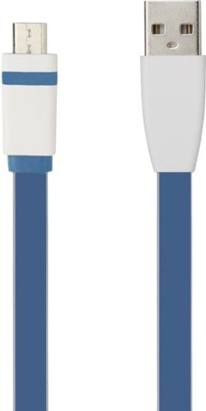 Kabel USB TB Print Wtyczka prosta USB-A - microUSB 1 m Niebieski (V70612) 1