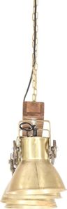 Lampa wisząca vidaXL VidaXL Industrialna lampa sufitowa, kolor mosiądzu, E27, drewno mango 5