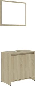 vidaXL Zestaw mebli łazienkowych dąb sonoma płyta wiórowa VidaXL 2