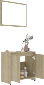 vidaXL Zestaw mebli łazienkowych dąb sonoma płyta wiórowa VidaXL 3