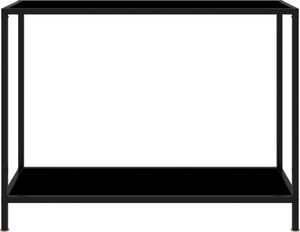 vidaXL Stolik konsolowy czarny 100x35x75 cm szkło hartowane VidaXL 2