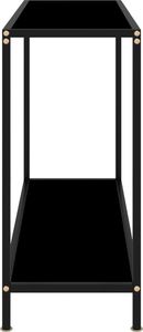 vidaXL Stolik konsolowy czarny 100x35x75 cm szkło hartowane VidaXL 3