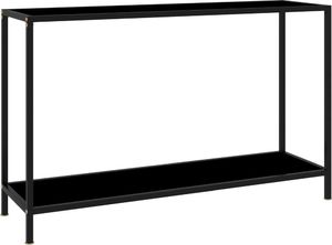 vidaXL Stolik konsolowy czarny 120x35x75 cm szkło hartowane VidaXL 1