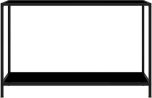 vidaXL Stolik konsolowy czarny 120x35x75 cm szkło hartowane VidaXL 2