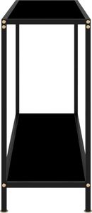 vidaXL Stolik konsolowy czarny 120x35x75 cm szkło hartowane VidaXL 3