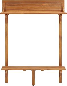 vidaXL Barowy stolik balkonowy 90x37x1225 cm lite drewno akacjowe VidaXL 3