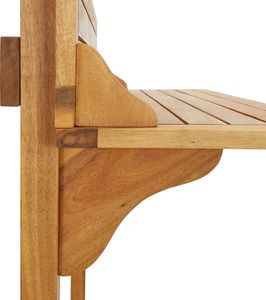 vidaXL Barowy stolik balkonowy 90x37x1225 cm lite drewno akacjowe VidaXL 6