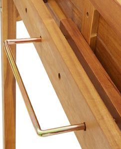 vidaXL Barowy stolik balkonowy 90x37x1225 cm lite drewno akacjowe VidaXL 7