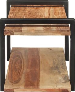 vidaXL VidaXL Szafka pod TV, 90x40x40 cm, lite drewno akacjowe 4