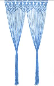 vidaXL VidaXL Zasłona z makramy, niebieska, 140 x 240 cm, bawełna 1