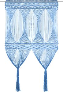 vidaXL VidaXL Zasłona z makramy, niebieska, 140 x 240 cm, bawełna 1