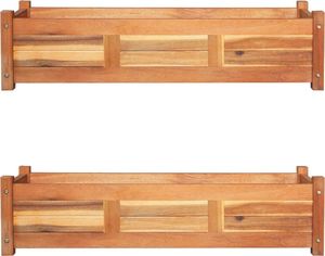 vidaXL Podwyższone donice 2 szt. drewno akacjowe 100x30x25 cm VidaXL 1