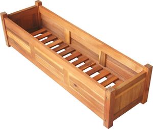 vidaXL Podwyższone donice 2 szt. drewno akacjowe 100x30x25 cm VidaXL 4
