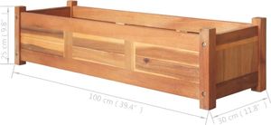 vidaXL Podwyższone donice 2 szt. drewno akacjowe 100x30x25 cm VidaXL 6