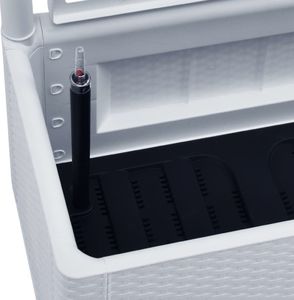vidaXL VidaXL Podwyższona donica z treliażem i systemem podlewania, biała 7