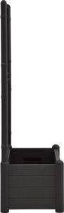 vidaXL VidaXL Skrzynia na rośliny z trejażem, 100x43x142 cm, PP, antracyt 4